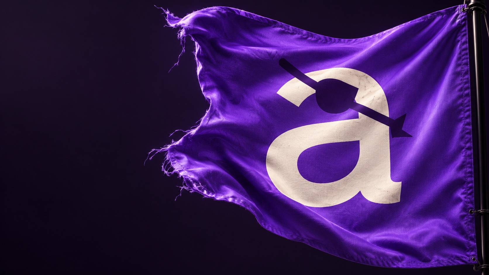 Purple Font Pirate flag